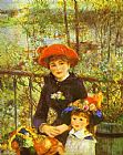 Pierre Auguste Renoir - Two Sisters (On the Terrace) painting